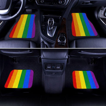 LGBT Car Floor Mats Custom Rainbow Car Accessories - Gearcarcover - 1