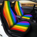 LGBT Flag Car Seat Covers Custom LGBT Pride Love Is Love Car Accessories - Gearcarcover - 2