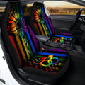LGBT Sunflower Car Seat Covers Custom Love Is Love Car Accessories Gifts - Gearcarcover - 3