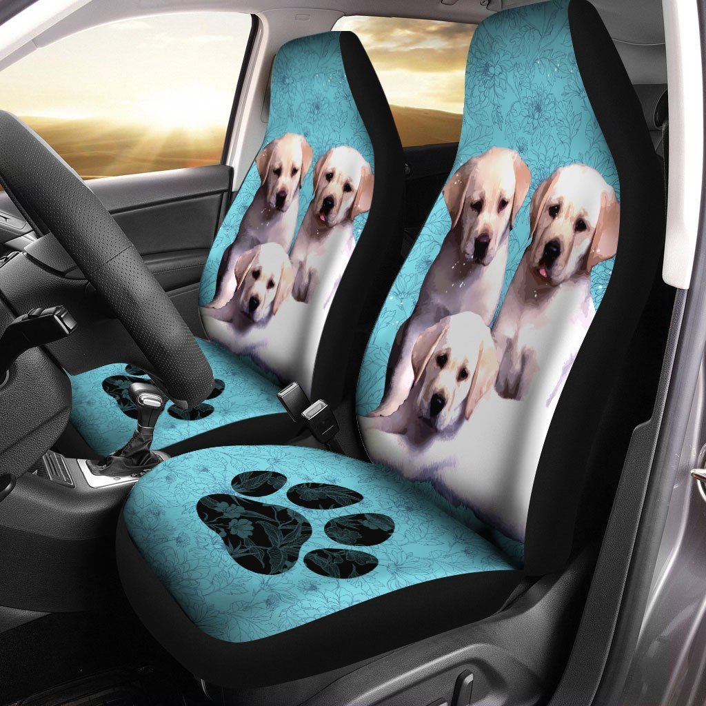Labrador Puppies Car Seat Covers Custom Dog Car Accessories - Gearcarcover - 2