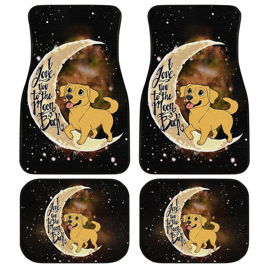 Labrador Retriever Car Floor Mats I Love You To The Moon And Back Idea For Car Accessories - Gearcarcover - 1