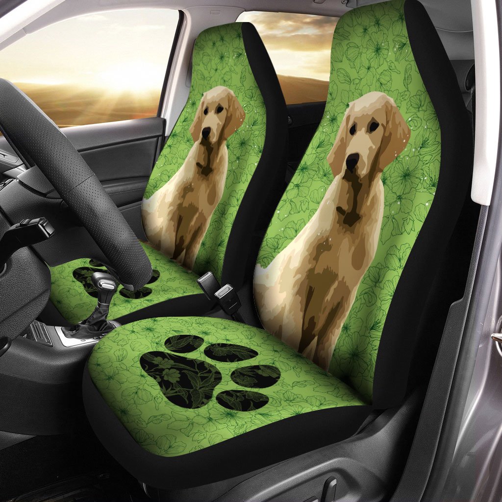 Labrador Retriever Car Seat Covers Custom Green Car Accessories - Gearcarcover - 1