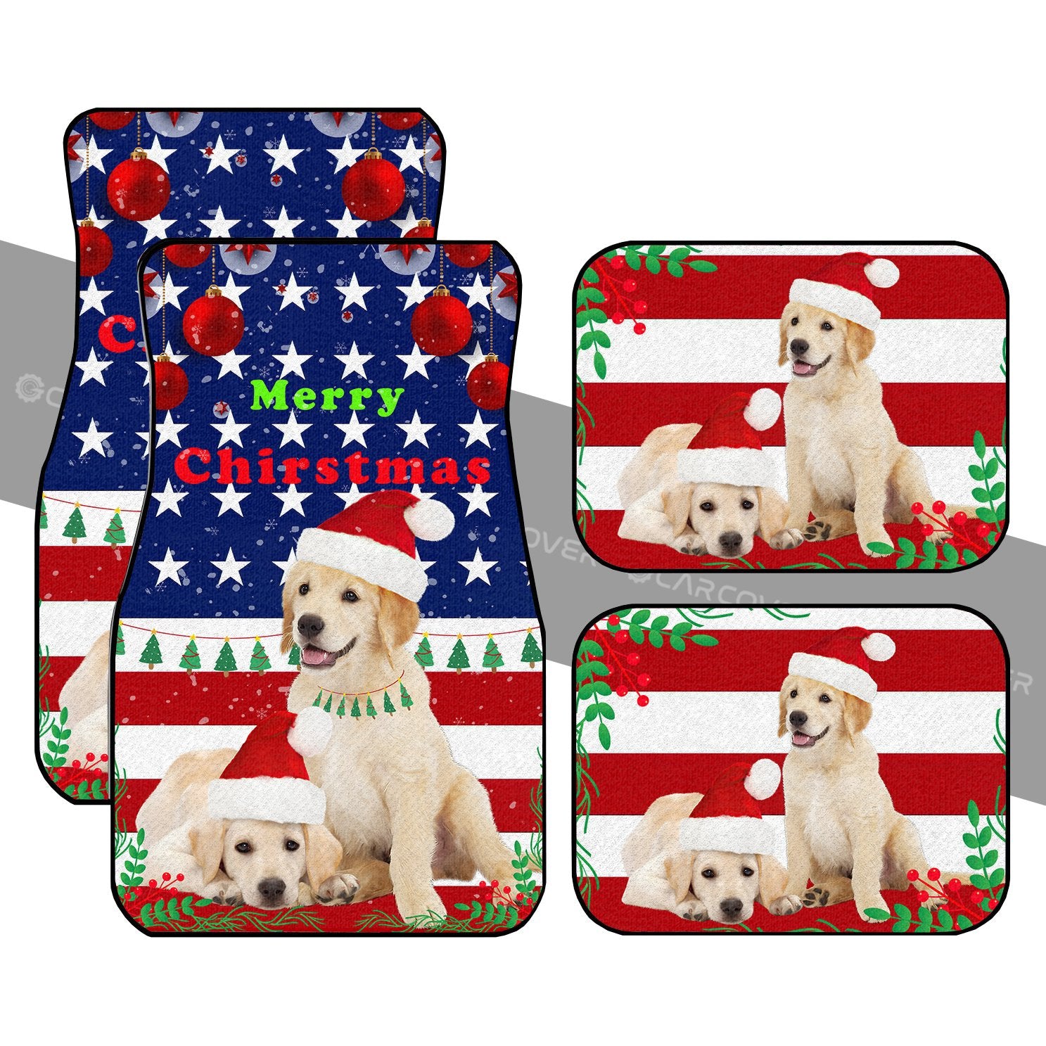 Labrador Retrievers Car Floor Mats Custom Christmas Dog Car Accessories - Gearcarcover - 1