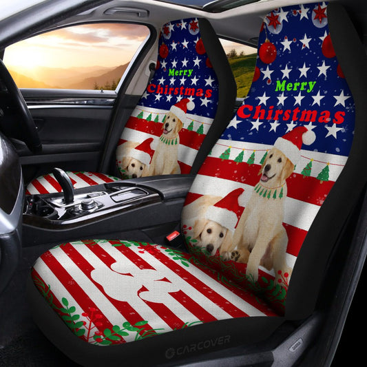Labrador Retrievers Car Seat Covers Custom Christmas Dog Car Accessories - Gearcarcover - 2