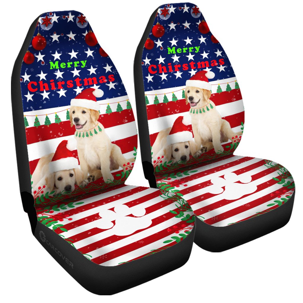 Labrador Retrievers Car Seat Covers Custom Christmas Dog Car Accessories - Gearcarcover - 3