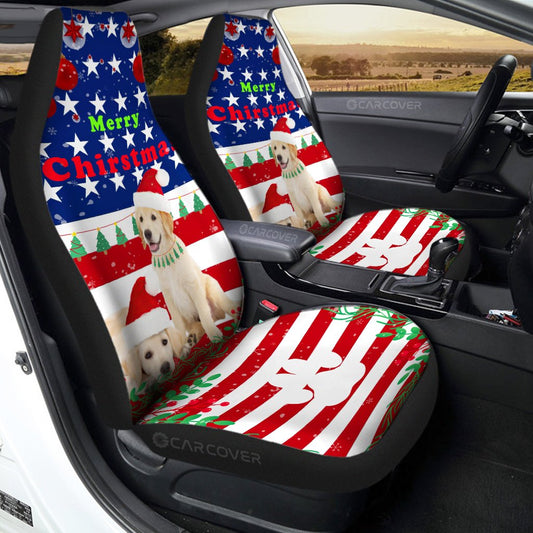 Labrador Retrievers Car Seat Covers Custom Christmas Dog Car Accessories - Gearcarcover - 1