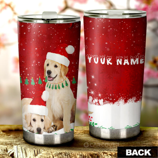 Labrador Retrievers Tumbler Cup Custom Christmas Dog Car Accessories - Gearcarcover - 1