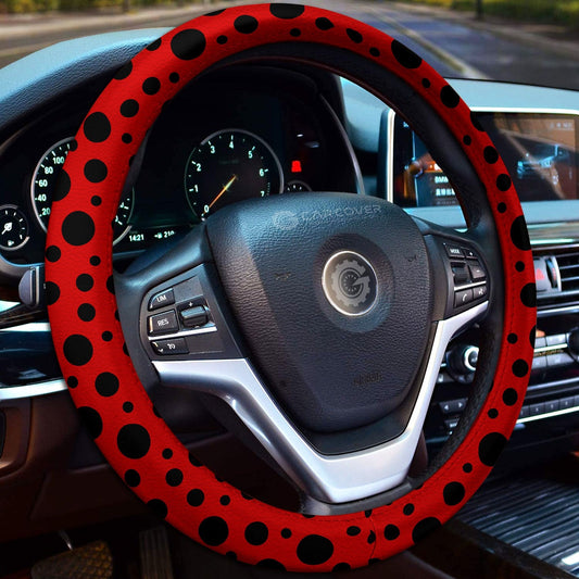 Lady Bug Steering Wheel Cover Custom Animal Skin Printed Car Interior Accessories - Gearcarcover - 2