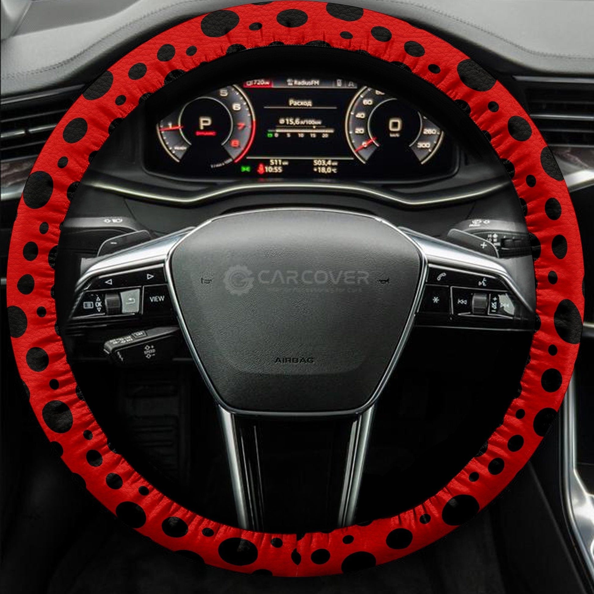 Lady Bug Steering Wheel Cover Custom Animal Skin Printed Car Interior Accessories - Gearcarcover - 4