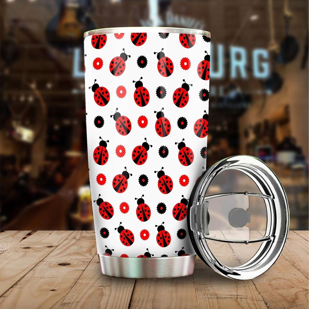 Ladybug Pattern Tumbler Stainless Steel - Gearcarcover - 3