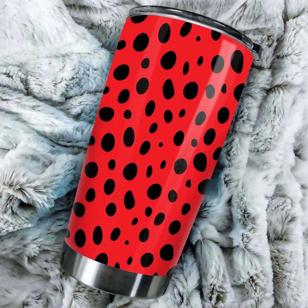 Ladybug Red Black Tumbler Cup Custom Car Accessories - Gearcarcover - 1