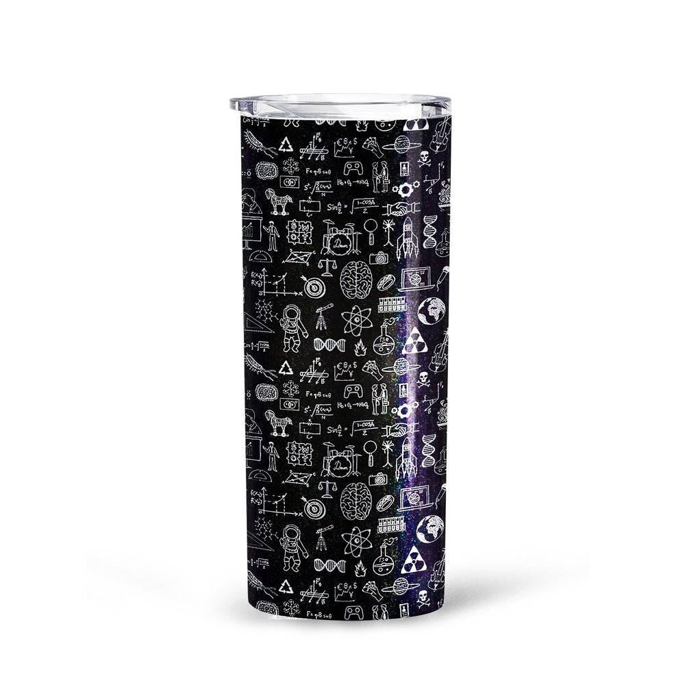 Language Diagrams Pattern Sciences Tall Glitter Tumbler - Gearcarcover - 3