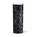Language Diagrams Pattern Sciences Tall Glitter Tumbler - Gearcarcover - 4