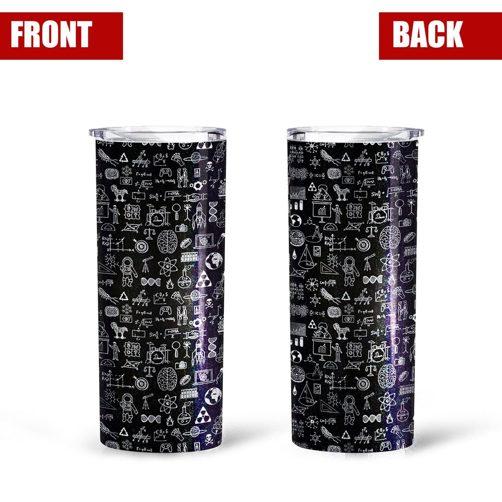 Language Diagrams Pattern Sciences Tall Glitter Tumbler - Gearcarcover - 1