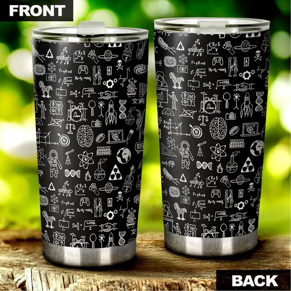 Language Diagrams Pattern Sciences Tumbler Stainless Steel - Gearcarcover - 2