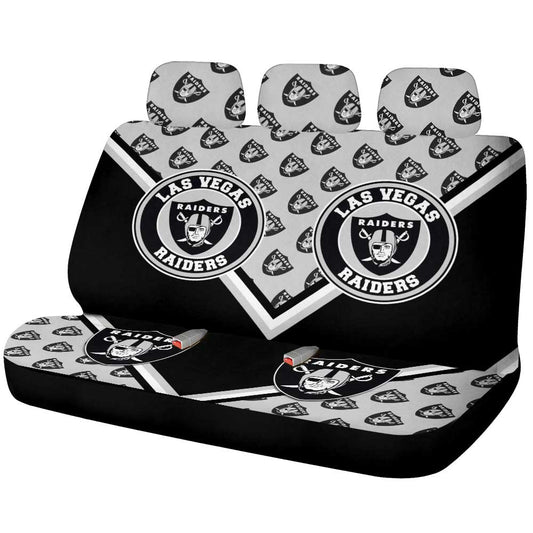 Las Vegas Raiders Car Back Seat Cover Custom Car Decorations For Fans - Gearcarcover - 1