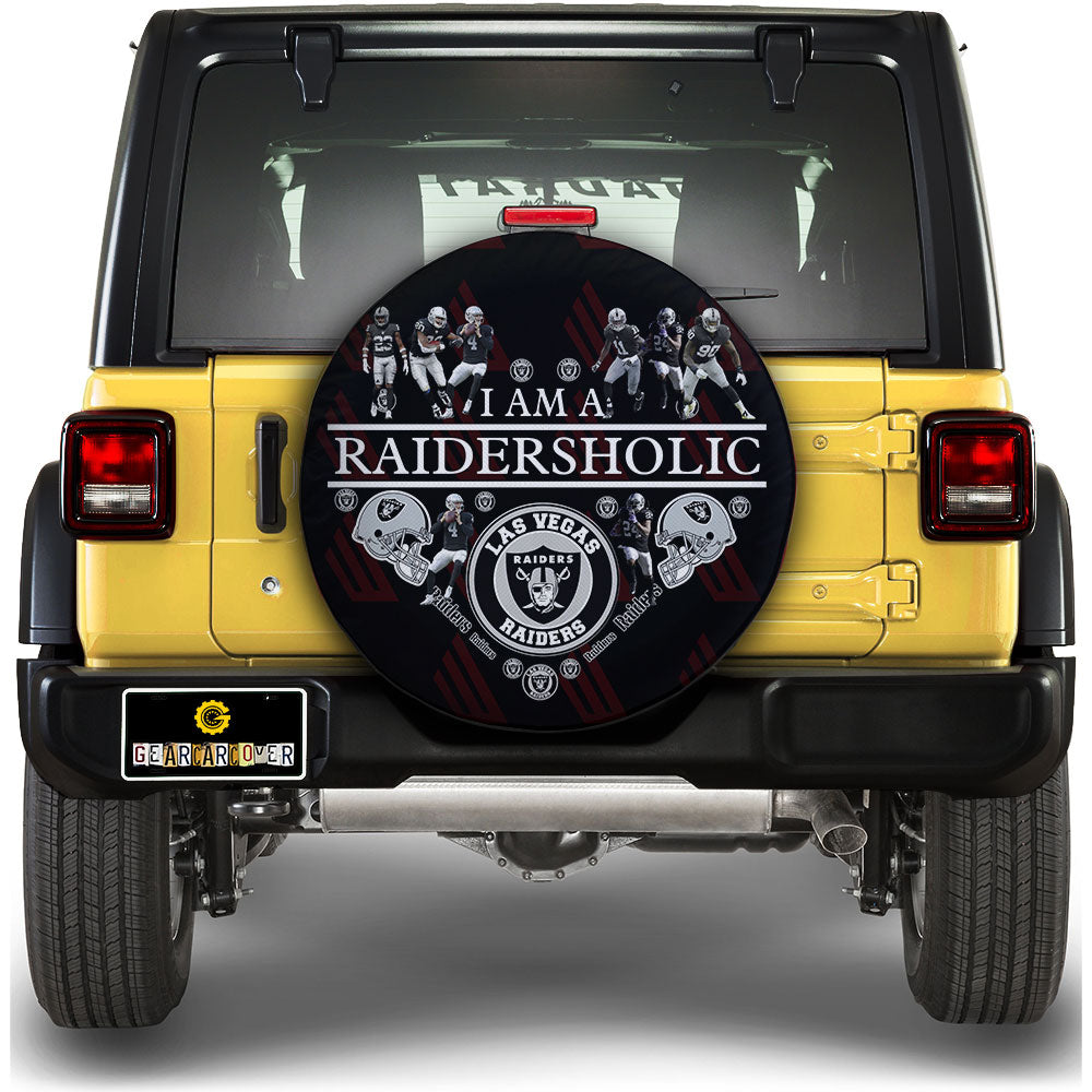 Las Vegas Raiders Spare Tire Cover Custom For Holic Fans - Gearcarcover - 1