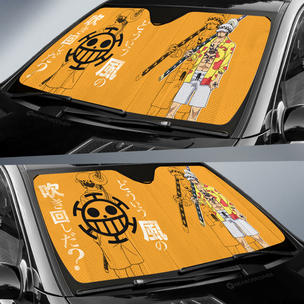 Law Car Sunshade Custom One Piece Red Anime Car Interior Accessories - Gearcarcover - 3