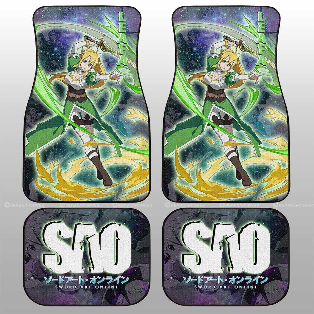 Leafa Car Floor Mats Custom Sword Art Online Anime Manga Galaxy Style - Gearcarcover - 2