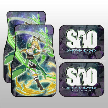 Leafa Car Floor Mats Custom Sword Art Online Anime Manga Galaxy Style - Gearcarcover - 1