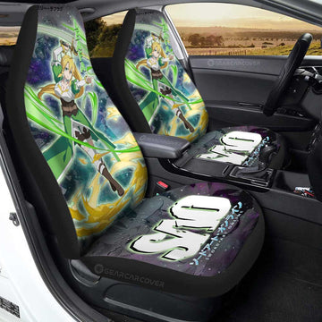 Leafa Car Seat Covers Custom Sword Art Online Anime Manga Galaxy Style - Gearcarcover - 1