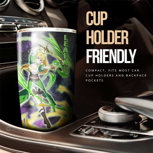 Leafa Tumbler Cup Custom Sword Art Online Anime Manga Galaxy Style - Gearcarcover - 2