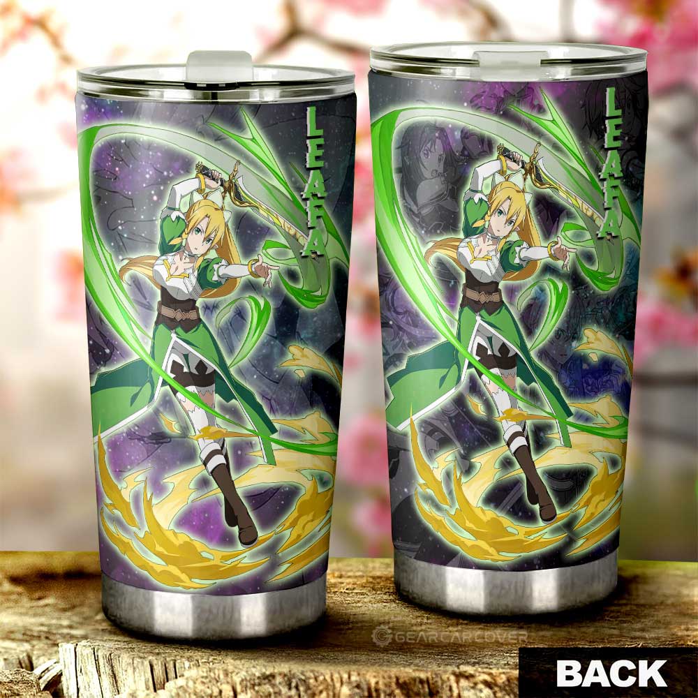 Leafa Tumbler Cup Custom Sword Art Online Anime Manga Galaxy Style - Gearcarcover - 3