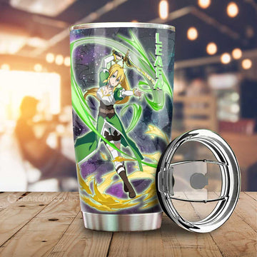 Leafa Tumbler Cup Custom Sword Art Online Anime Manga Galaxy Style - Gearcarcover - 1