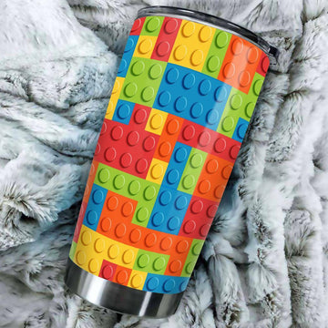 Lego Tumbler Stainless Steel Pattern - Gearcarcover - 1