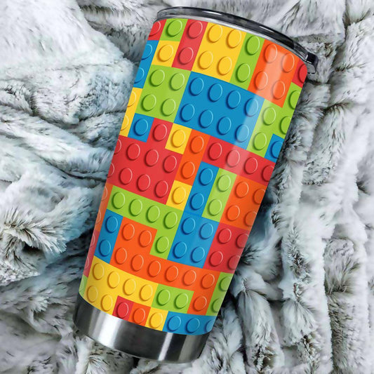 Lego Tumbler Stainless Steel Pattern - Gearcarcover - 1