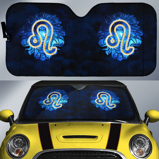 Leo Car Sunshade Custom Name Zodiac Car Interior Accessories - Gearcarcover - 1