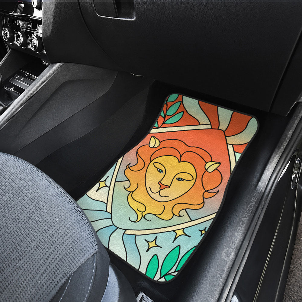 Leo Colorful Car Floor Mats Custom Zodiac Car Accessories - Gearcarcover - 4