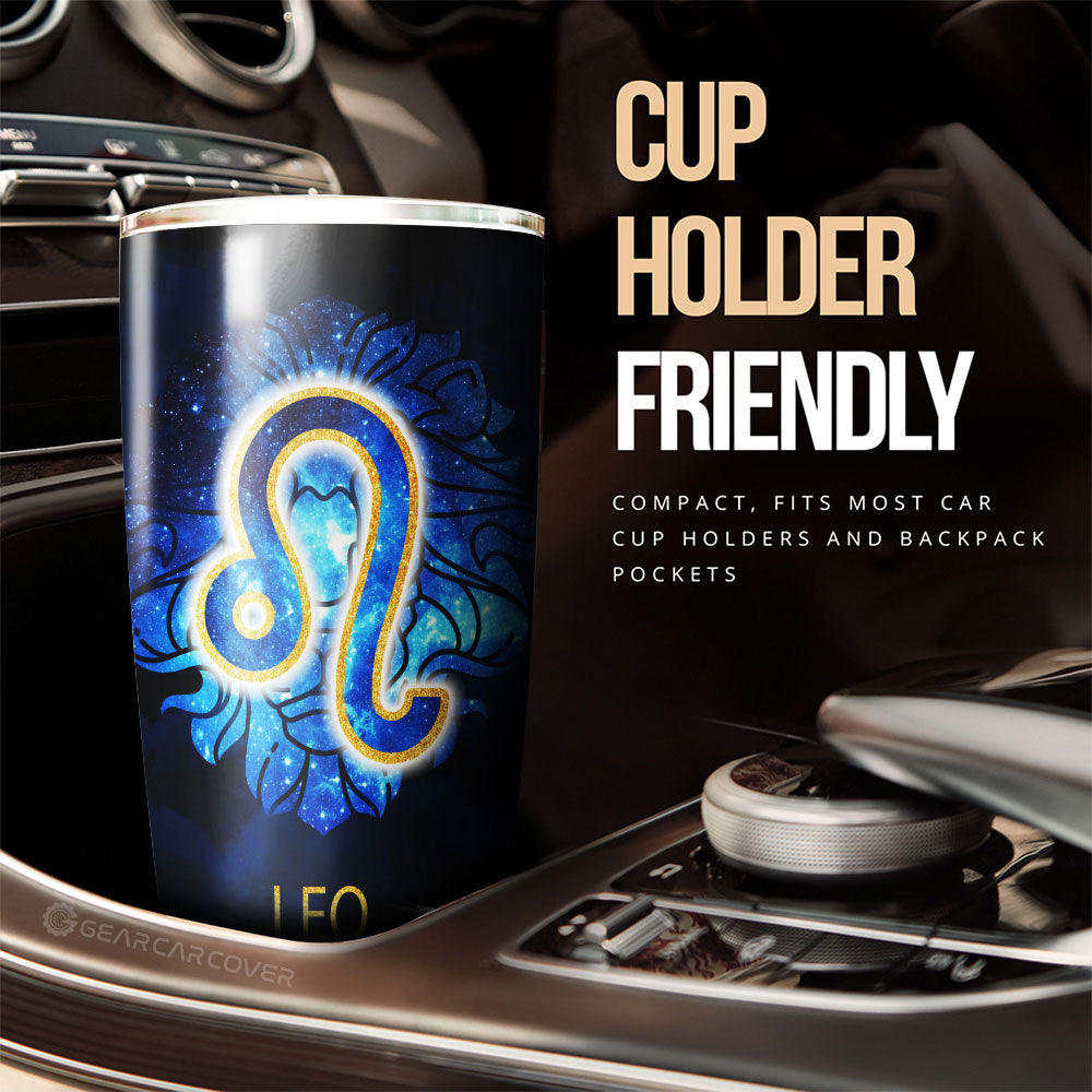 Leo Tumbler Cup Custom Zodiac Car Interior Accessories - Gearcarcover - 2