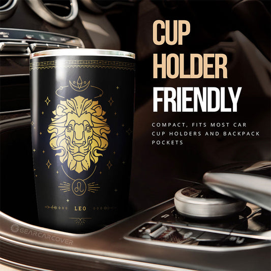 Leo Tumbler Cup Custom Zodiac Car Interior Accessories - Gearcarcover - 2