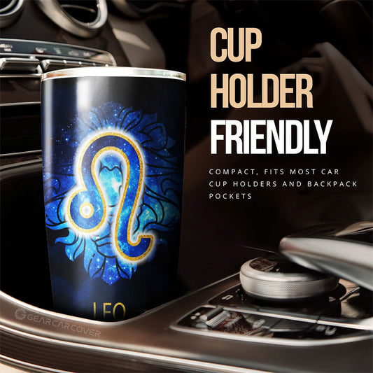 Leo Tumbler Cup Custom Zodiac Car Interior Accessories - Gearcarcover - 2