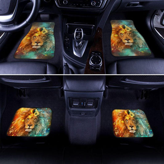 Leo Zodiac Car Floor Mats Custom Lion Car Accessories - Gearcarcover - 1