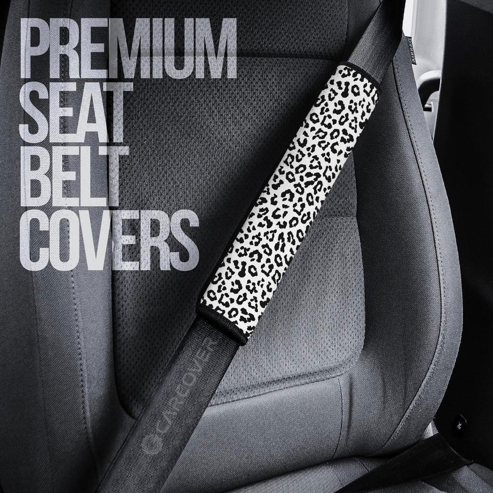Leopard Seat Belt Covers Custom Animal Skin Printed Car Interior Accessories - Gearcarcover - 3