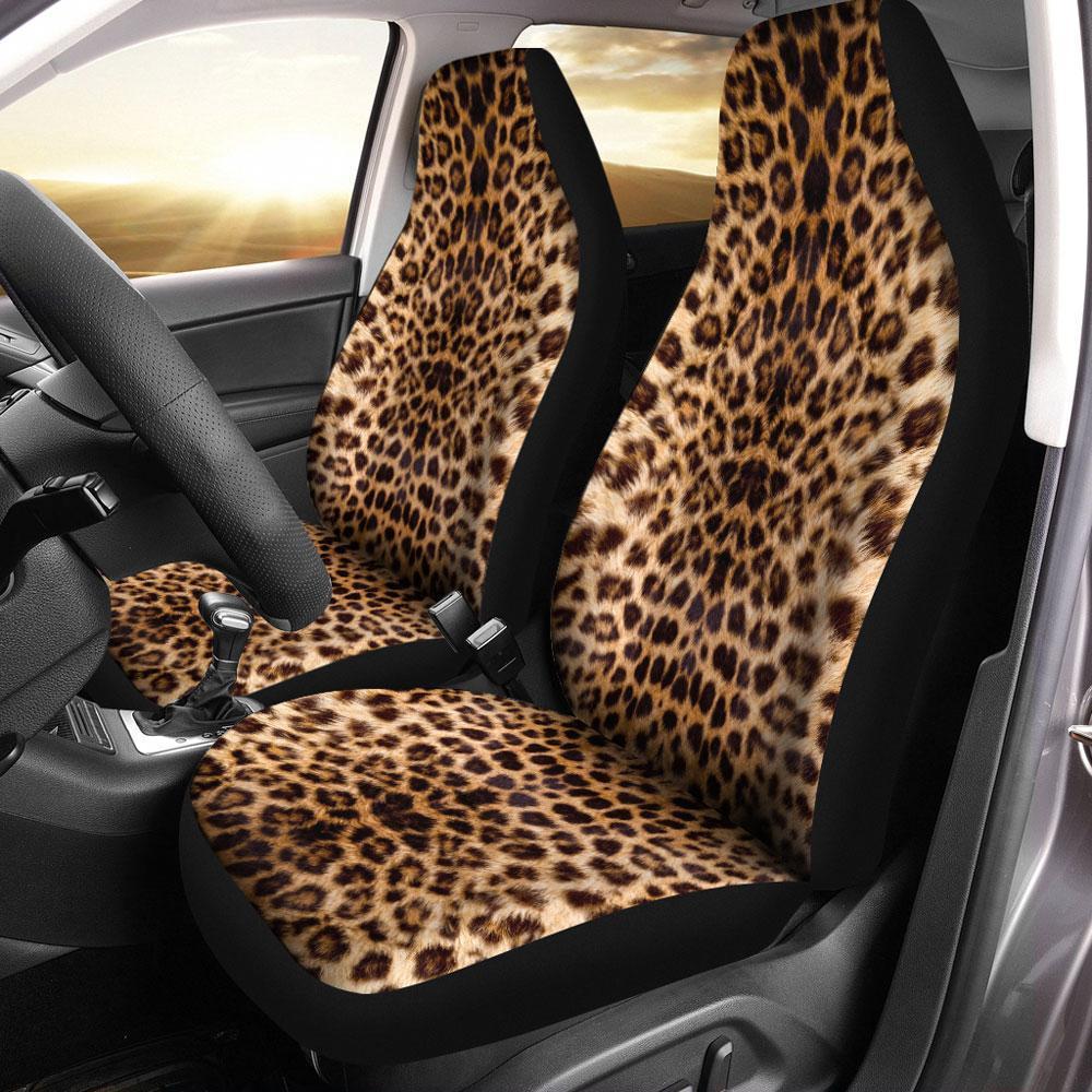 Leopard Skin Car Seat Covers Custom Printed Animal Car Accessories - Gearcarcover - 1