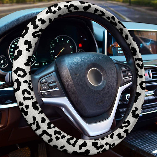 Leopard Steering Wheel Cover Custom Animal Skin Printed Car Interior Accessories - Gearcarcover - 2