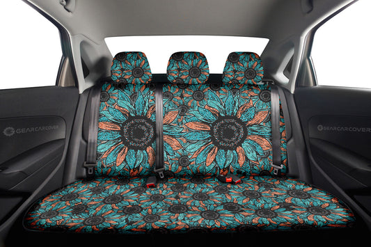 Leopard Sunflower Car Back Seat Cover Custom Car Decoration - Gearcarcover - 2