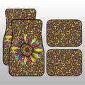 Leopard Sunflower Car Floor Mats Custom Car Accessories - Gearcarcover - 1