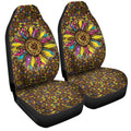 Leopard Sunflower Car Seat Covers Custom Car Accessories - Gearcarcover - 3