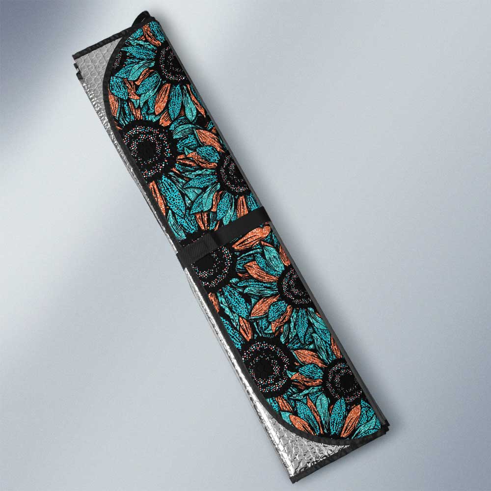 Leopard Sunflower Car Sunshade Custom Car Decoration - Gearcarcover - 3