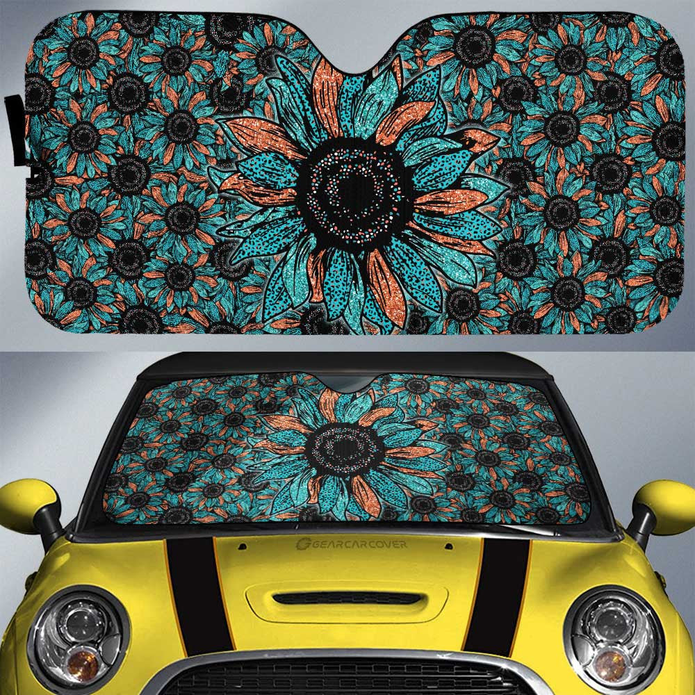 Leopard Sunflower Car Sunshade Custom Car Decoration - Gearcarcover - 1