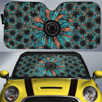 Leopard Sunflower Car Sunshade Custom Car Decoration - Gearcarcover - 1