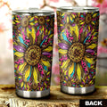 Leopard Sunflower Tumbler Cup Custom Car Accessories - Gearcarcover - 3