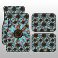 Leopard Tie Dye Sunflower Car Floor Mats Custom Car Decoration - Gearcarcover - 1
