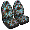 Leopard Tie Dye Sunflower Car Seat Covers Custom Car Decoration - Gearcarcover - 3