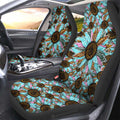 Leopard Tie Dye Sunflower Car Seat Covers Custom Car Decoration - Gearcarcover - 2