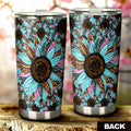 Leopard Tie Dye Sunflower Tumbler Cup Custom Car Decoration - Gearcarcover - 3